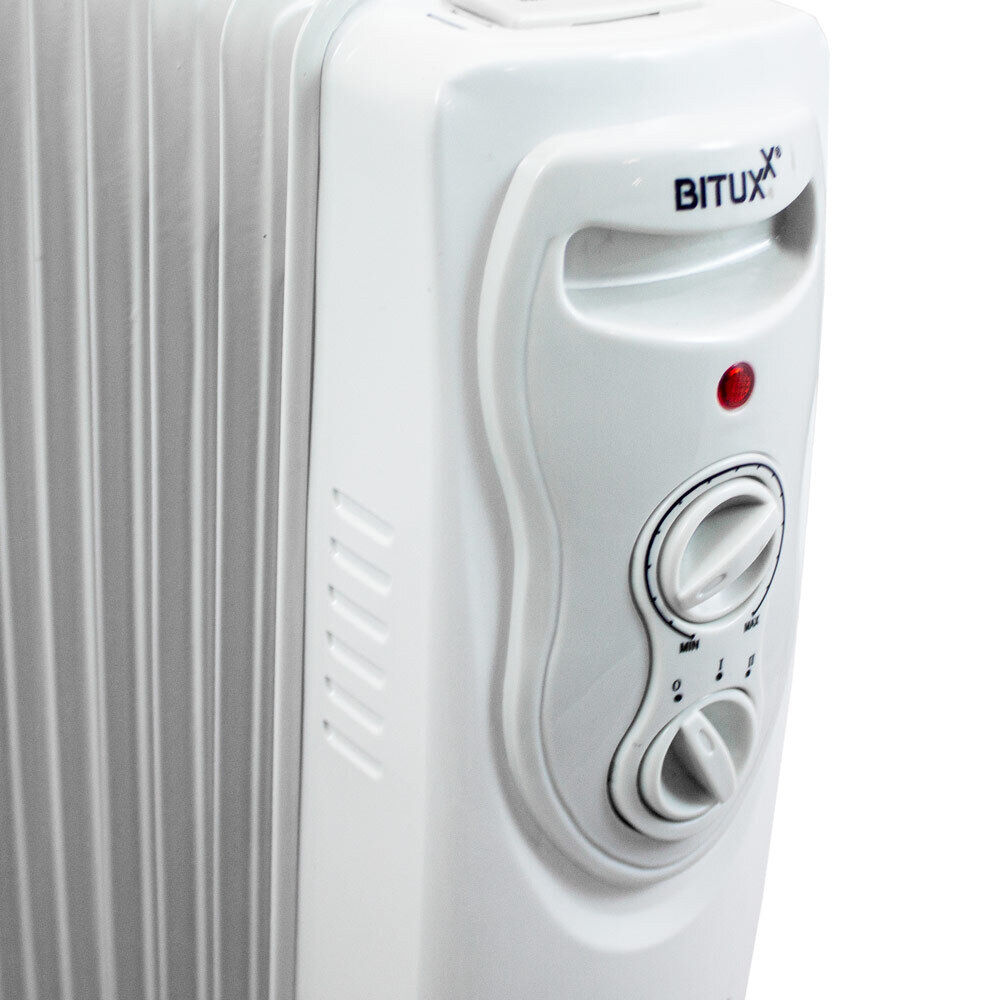 Elektrický olejový radiátor 2500W Bílý 11 žeber XXL BITUXX M18807